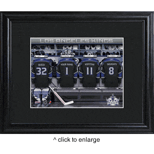 Los Angeles Kings Personalized Locker Room Print with Matted Frame-JDS MarketingTop Notch Gift Shop