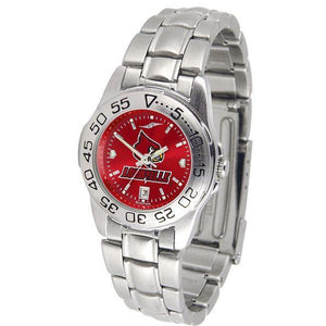 Louisville Cardinals Ladies AnoChrome Steel Band Sports Watch-Watch-Suntime-Top Notch Gift Shop