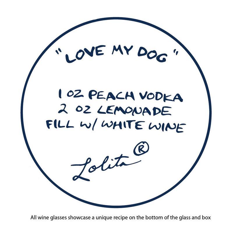 Love My Dog Wine Glass by Lolita®-Wine Glass-Designs by Lolita® (Enesco)-Top Notch Gift Shop