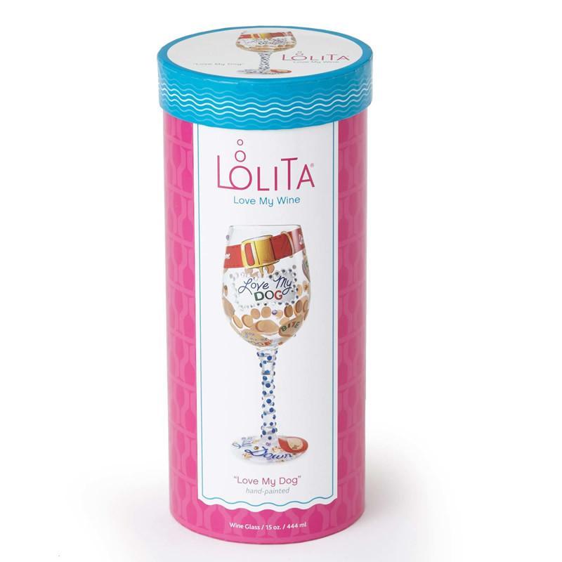 Love My Dog Wine Glass by Lolita®-Wine Glass-Designs by Lolita® (Enesco)-Top Notch Gift Shop