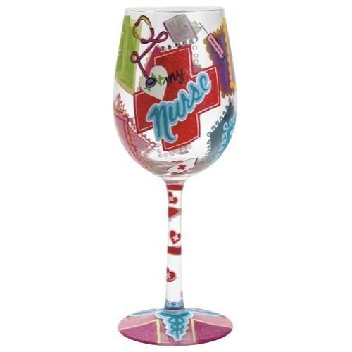 Love My Nurse Wine Glass by Lolita®-Wine Glass-Designs by Lolita® (Enesco)-Top Notch Gift Shop