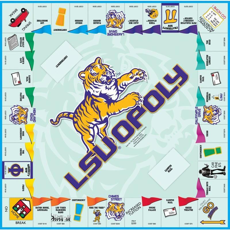 LSU-opoly - Louisiana State Universoty Monopoly Game-Game-Late For The Sky-Top Notch Gift Shop