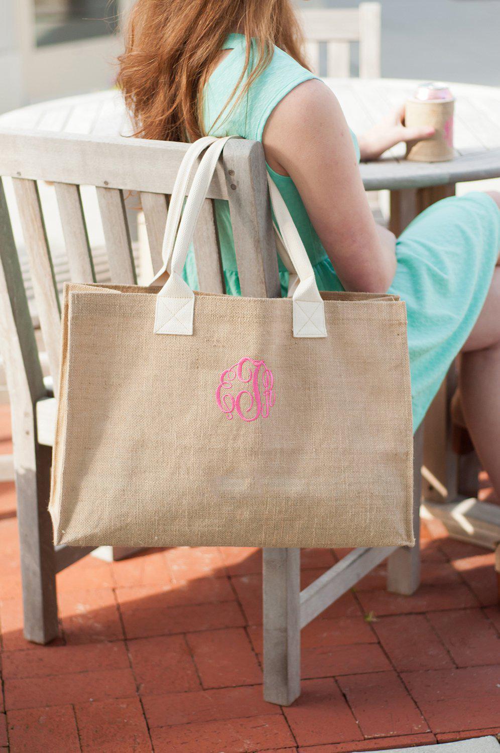 Burlap Tote Bag - Personalized-Bag-Viv&Lou-Top Notch Gift Shop