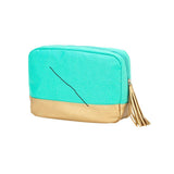 Mint Cabana Cosmetic Bag - Personalized-Bag-Viv&Lou-Top Notch Gift Shop