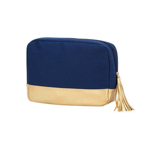 Navy Cabana Cosmetic Bag - Personalized-Bag-Viv&Lou-Top Notch Gift Shop