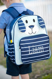 Navy Puppy Preschool Backpack - Personalized-Backpack-Viv&Lou-Top Notch Gift Shop