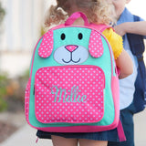 Pink Puppy Preschool Backpack - Personalized-Backpack-Viv&Lou-Top Notch Gift Shop