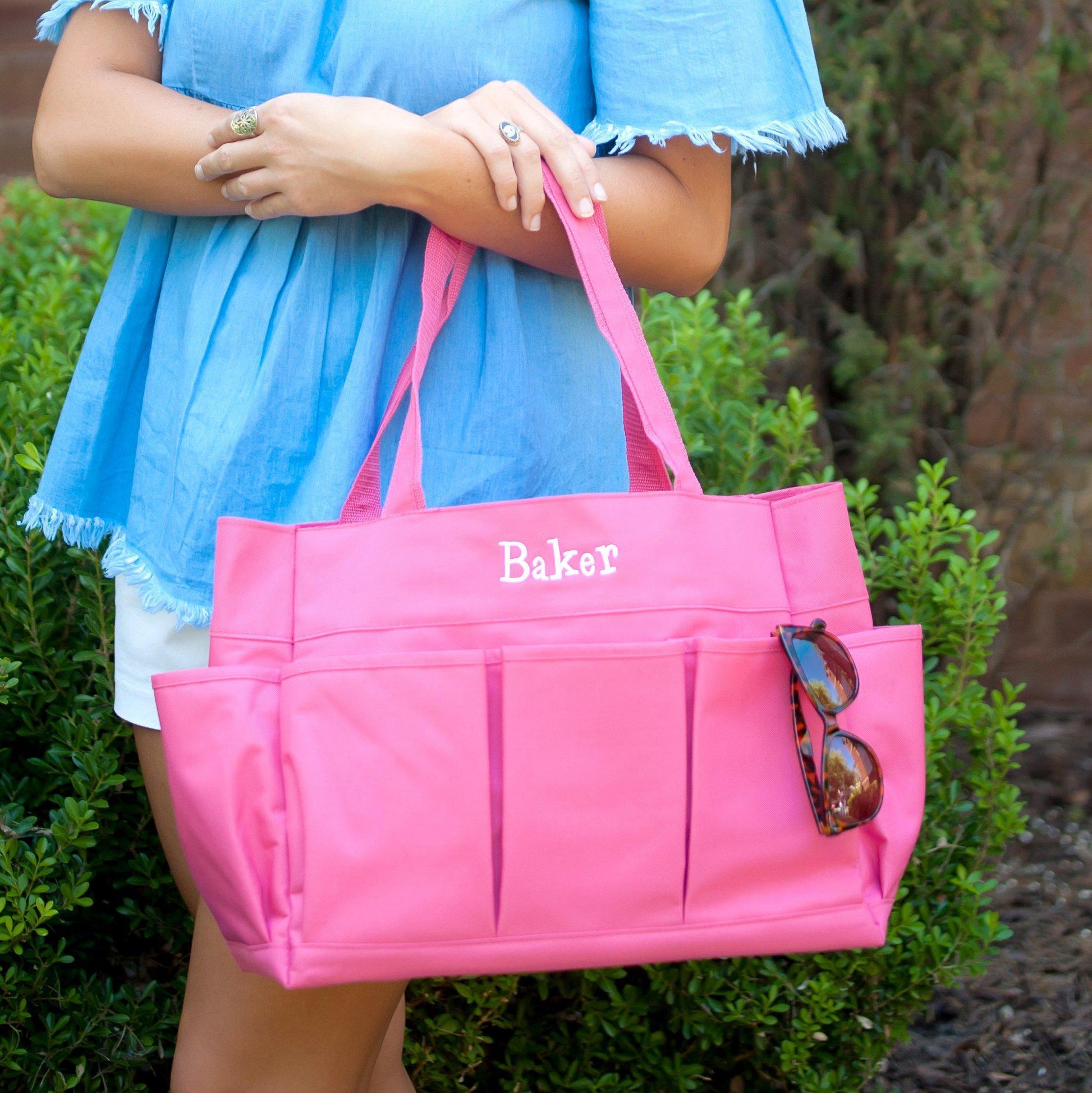 Hot Pink Carry All Bag - Personalized-Bag-Viv&Lou-Top Notch Gift Shop