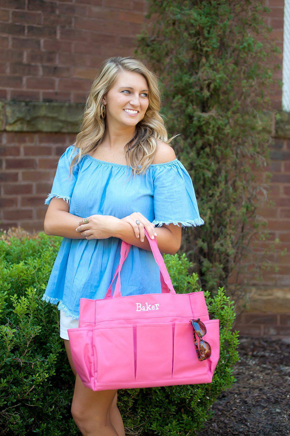 Hot Pink Carry All Bag - Personalized-Bag-Viv&Lou-Top Notch Gift Shop