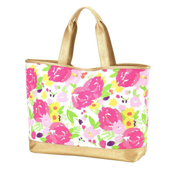 Floral Cabana Tote - Personalized-Bag-Viv&Lou-Top Notch Gift Shop