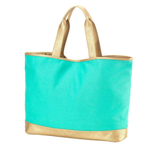 Mint Cabana Tote - Personalized-Bag-Viv&Lou-Top Notch Gift Shop