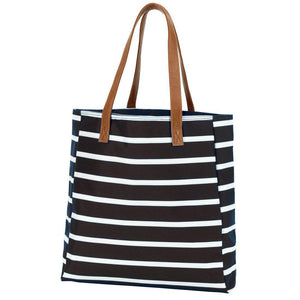 Black Stripe Tote - Personalized-Bag-Viv&Lou-Top Notch Gift Shop