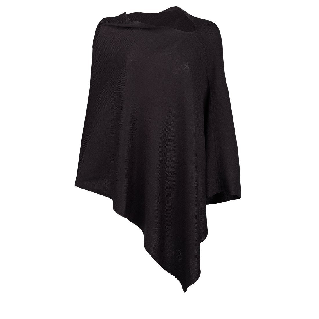 Black Chelsea Poncho - Personalized-Shawl / Poncho-Viv&Lou-Top Notch Gift Shop