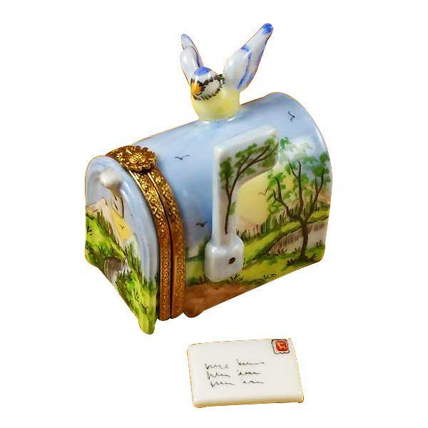 Mailbox With Landscape And Removable Letter Limoges Box by Rochard™-Limoges Box-Rochard-Top Notch Gift Shop