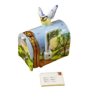 Mailbox With Landscape And Removable Letter Limoges Box by Rochard™-Limoges Box-Rochard-Top Notch Gift Shop