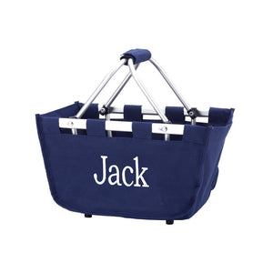 Navy Mini Market Tote - Personalized-Bag-Viv&Lou-Top Notch Gift Shop