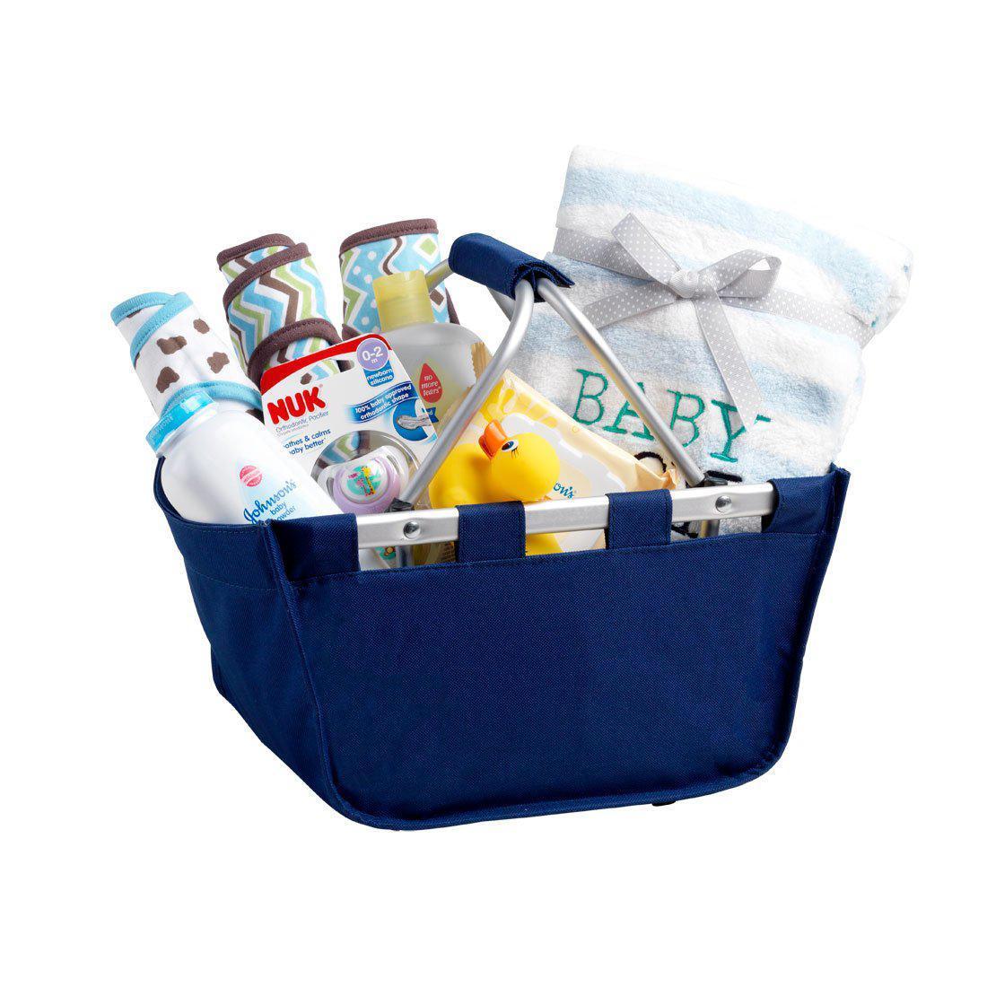 Navy Mini Market Tote - Personalized-Bag-Viv&Lou-Top Notch Gift Shop