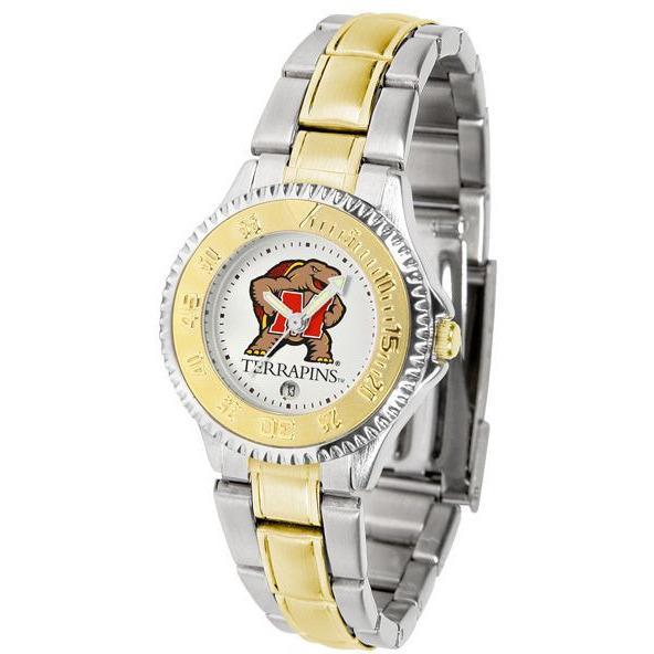 Maryland Terrapins Ladies Competitor Two-Tone Band Watch-Watch-Suntime-Top Notch Gift Shop