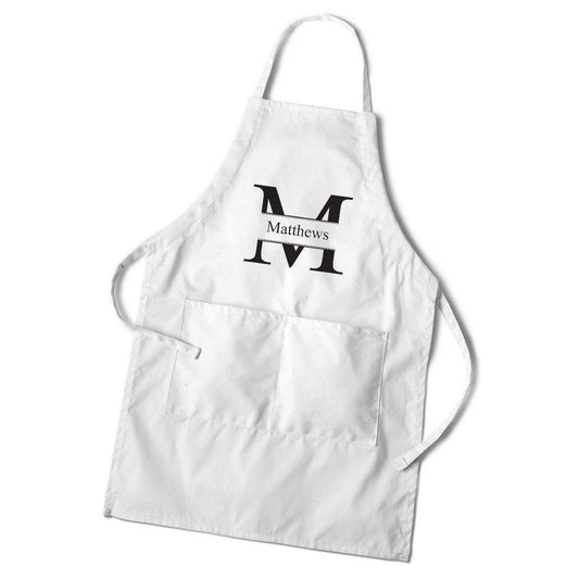 Men's Personalized White Apron-Apron-JDS Marketing-Top Notch Gift Shop