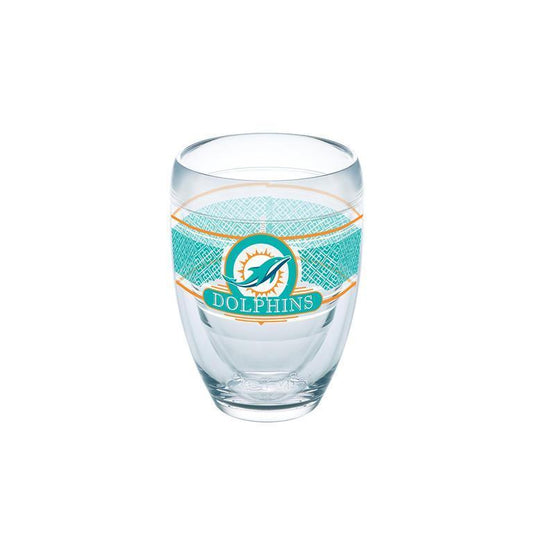 Miami Dolphins 9 oz. Tervis Stemless Wine Glass - (Set of 2)-Stemless Wine Glass-Tervis-Top Notch Gift Shop