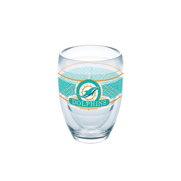 Miami Dolphins 9 oz. Tervis Stemless Wine Glass - (Set of 2)-Stemless Wine Glass-Tervis-Top Notch Gift Shop