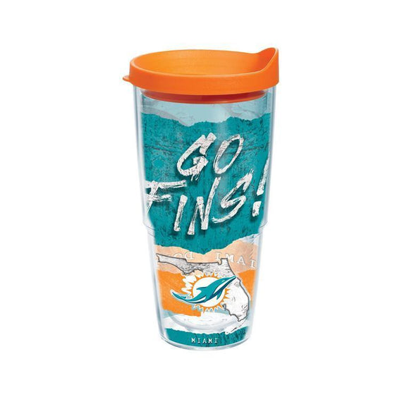 Miami Dolphins Statement 24 oz. Tervis Tumbler with Lid - (Set of 2)-Tumbler-Tervis-Top Notch Gift Shop
