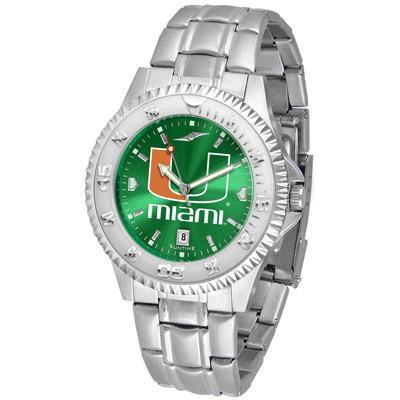 Miami Hurricanes Competitor AnoChrome - Steel Band Watch-Watch-Suntime-Top Notch Gift Shop