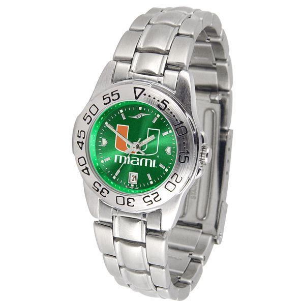 Miami Hurricanes Ladies AnoChrome Steel Band Sports Watch-Watch-Suntime-Top Notch Gift Shop