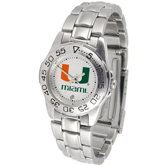 Miami Hurricanes Ladies Steel Band Sports Watch-Watch-Suntime-Top Notch Gift Shop