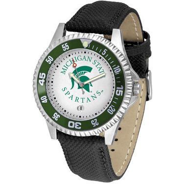 Michigan State Spartans Competitor - Poly/Leather Band Watch-Watch-Suntime-Top Notch Gift Shop