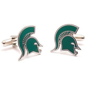 Michigan State Spartans Enamel Cufflinks-Cufflinks-Cufflinks, Inc.-Top Notch Gift Shop