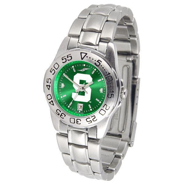 Michigan State Spartans Ladies AnoChrome Steel Band Sports Watch-Watch-Suntime-Top Notch Gift Shop