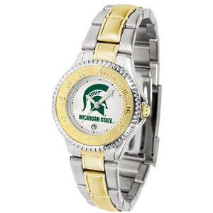 Michigan State Spartans Ladies Competitor Two-Tone Band Watch-Watch-Suntime-Top Notch Gift Shop