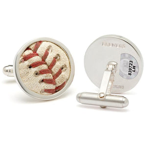 Milwaukee Brewers Authenticated Game Used Baseball Stitches Cuff Links-Cufflinks-Tokens & Icons-Top Notch Gift Shop