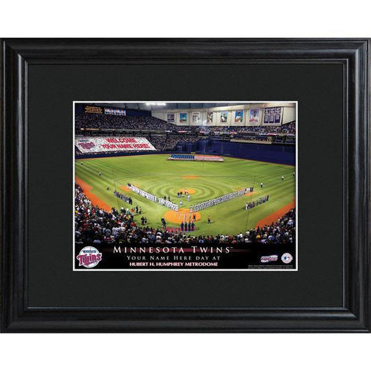 Minnesota Twins Personalized Ballpark Print with Matted Frame-Print-JDS Marketing-Top Notch Gift Shop