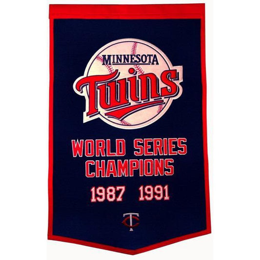 Minnesota Twins Vintage Wool Dynasty Banner With Cafe Rod-Banner-Winning Streak Sports LLC-Top Notch Gift Shop