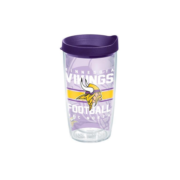 Minnesota Vikings Gridiron 16 oz. Tervis Tumbler with Lid - (Set of 2)-Tumbler-Tervis-Top Notch Gift Shop