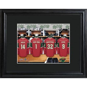 Minnesota Wild Personalized Locker Room Print with Matted Frame-Print-JDS Marketing-Top Notch Gift Shop