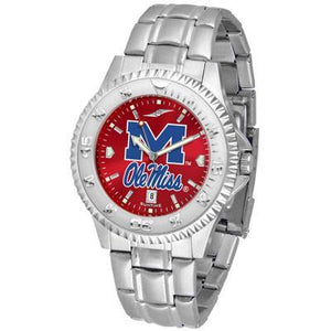Mississippi "Ole Miss" Rebels Competitor AnoChrome - Steel Band Watch-Watch-Suntime-Top Notch Gift Shop