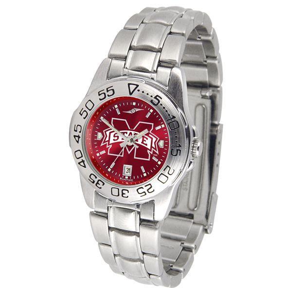 Mississippi State Bulldogs Ladies AnoChrome Steel Band Sports Watch-Watch-Suntime-Top Notch Gift Shop