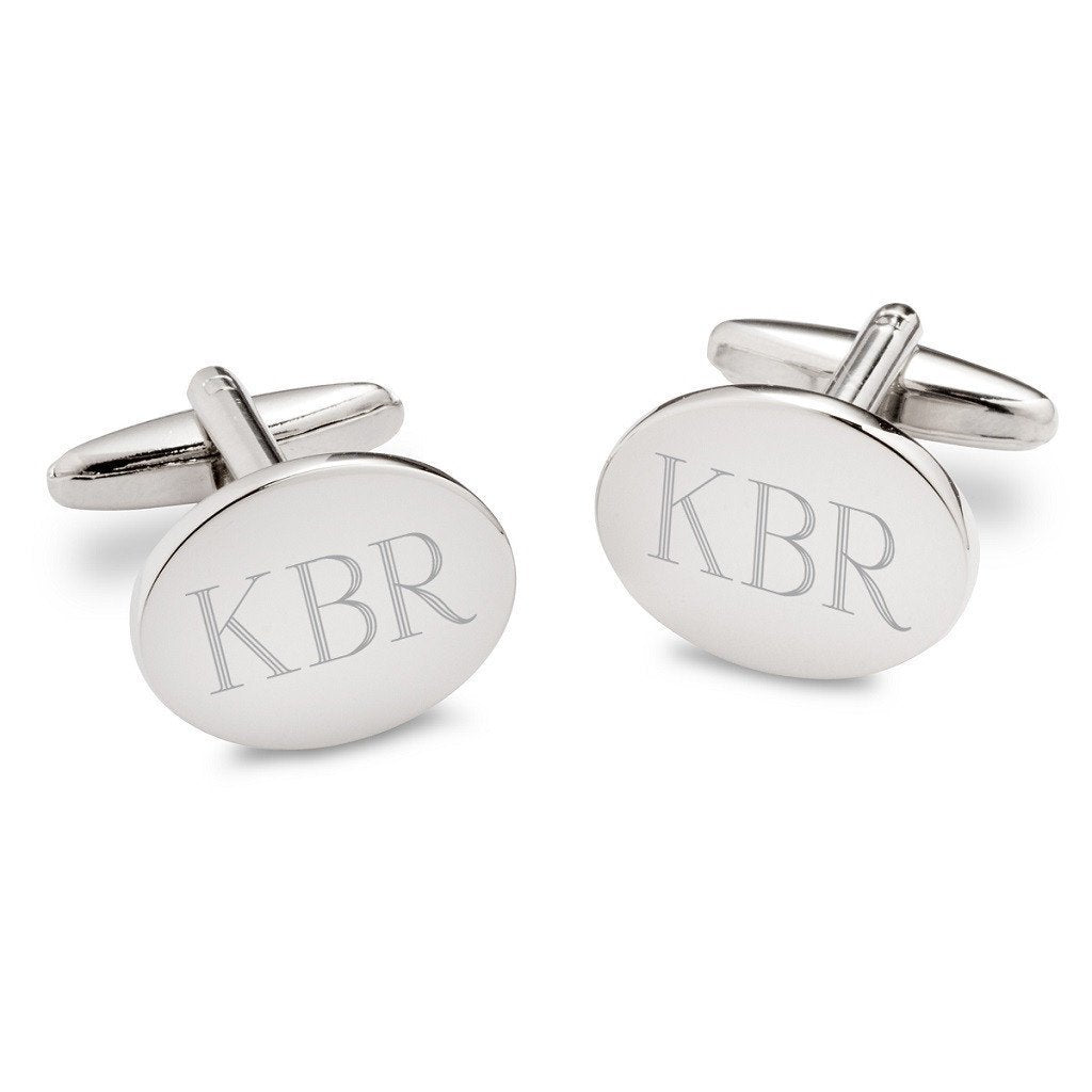 Modern Oval Personalized Cufflinks-Cufflinks-JDS Marketing-Top Notch Gift Shop