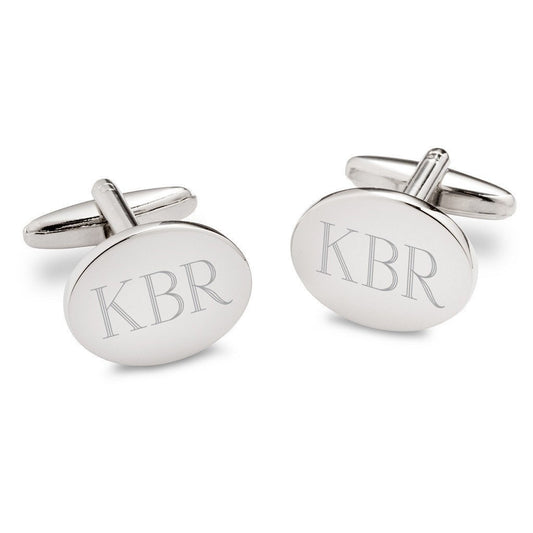 Modern Oval Personalized Cufflinks-Cufflinks-JDS Marketing-Top Notch Gift Shop