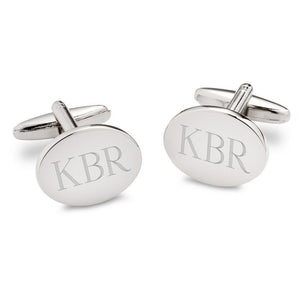 Modern Oval Personalized Cufflinks-Cufflinks-JDS Marketing-Top Notch Gift Shop