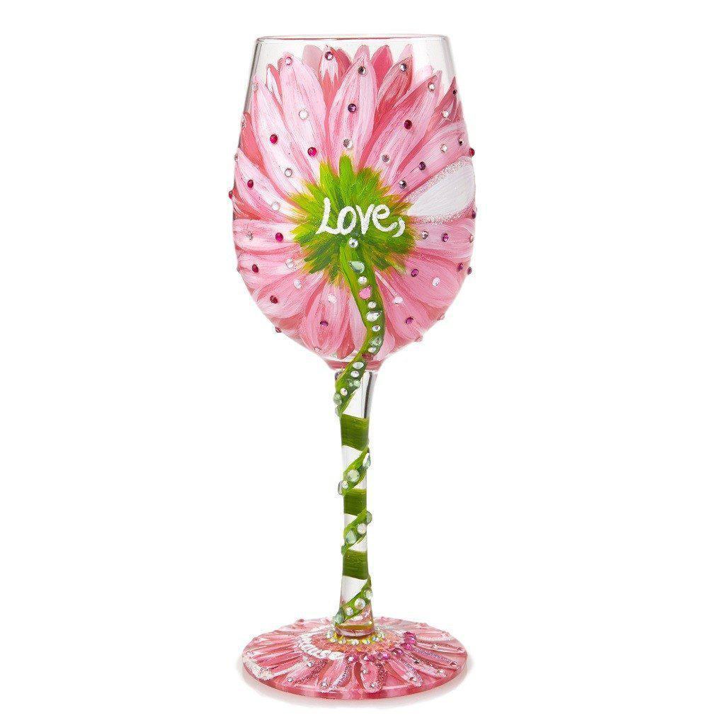 Mom's Love in Bloom Wine Glass by Lolita®-Wine Glass-Designs by Lolita® (Enesco)-Top Notch Gift Shop