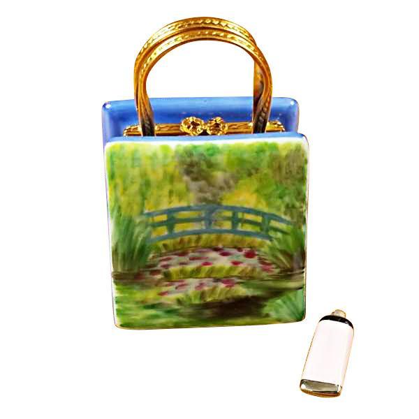 Monet Bag With Bridge And Water Lily Limoges Box by Rochard™-Limoges Box-Rochard-Top Notch Gift Shop