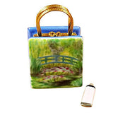 Monet Bag With Bridge And Water Lily Limoges Box by Rochard™-Limoges Box-Rochard-Top Notch Gift Shop