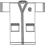 Womens Monogrammed Kimono Style Terrycloth Bathrobe - White-Bathrobe-Boca Terry-Top Notch Gift Shop