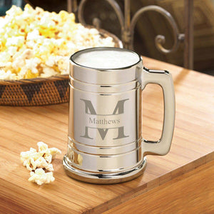 Stamped Monogrammed Metallic Mug-Beer Mug-JDS Marketing-Top Notch Gift Shop