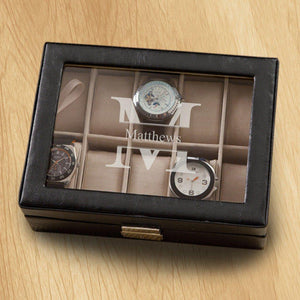 Monogrammed Watch Box-Watch Box-JDS Marketing-Top Notch Gift Shop