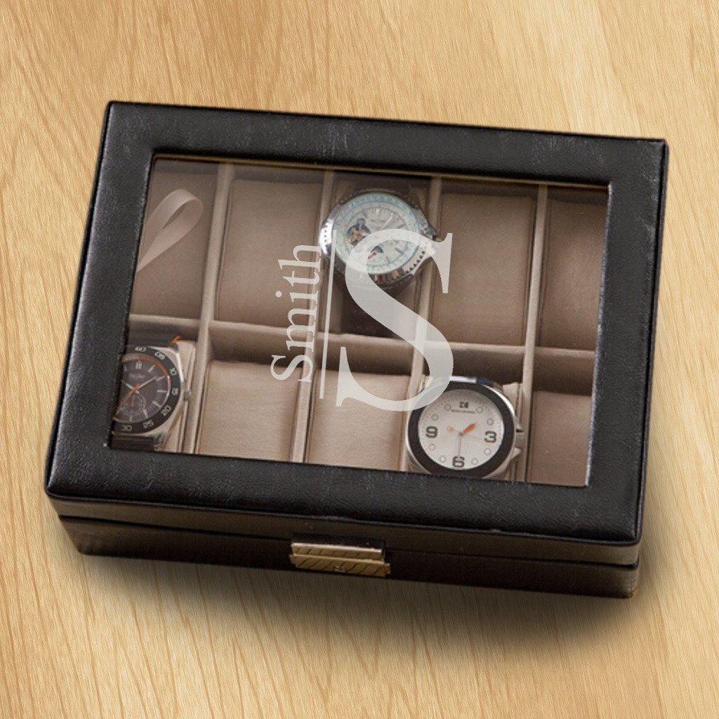 Monogrammed Watch Box-Watch Box-JDS Marketing-Top Notch Gift Shop